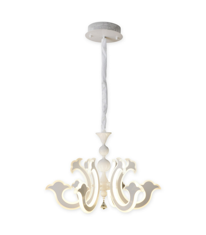 Ludwig Dimmable LED Tall Pendant Ceiling Light White 2700K Remote Control-1