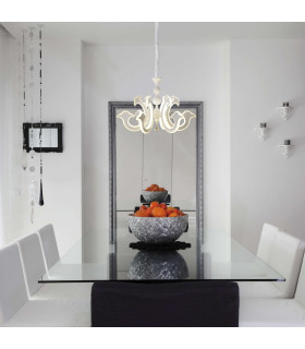 Ludwig Dimmable LED Tall Pendant Ceiling Light White 2700K Remote Control-2