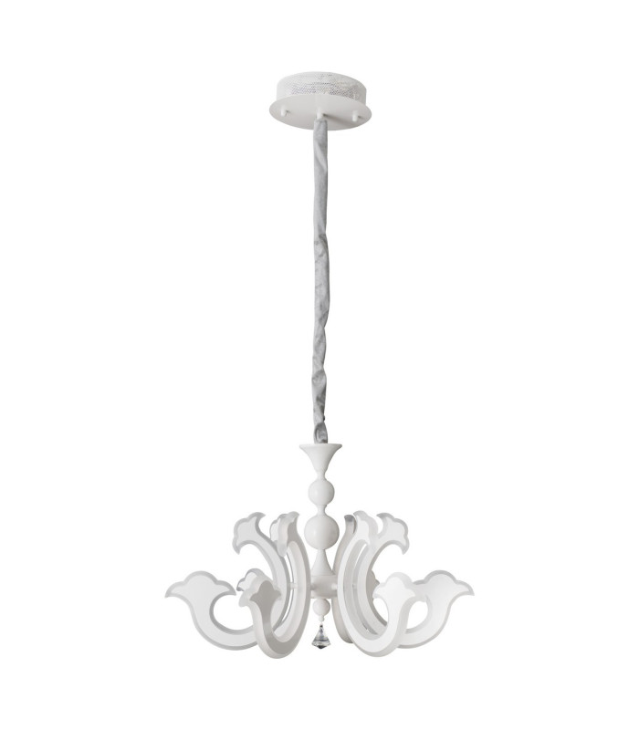 Ludwig Dimmable LED Tall Pendant Ceiling Light White 2700K Remote Control-3