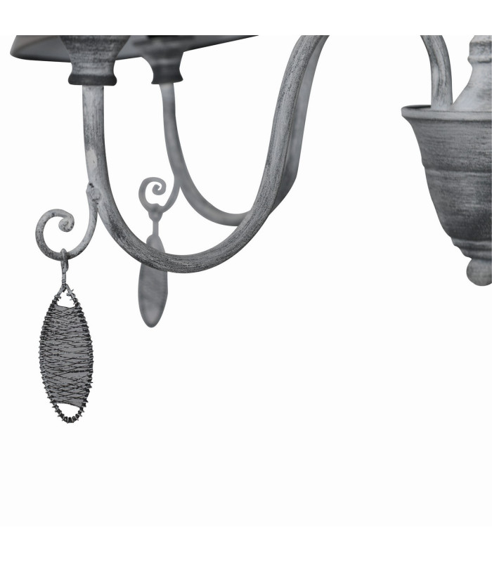 Castellum Multi Arm Pendant Ceiling Light Grey 4xE14-4