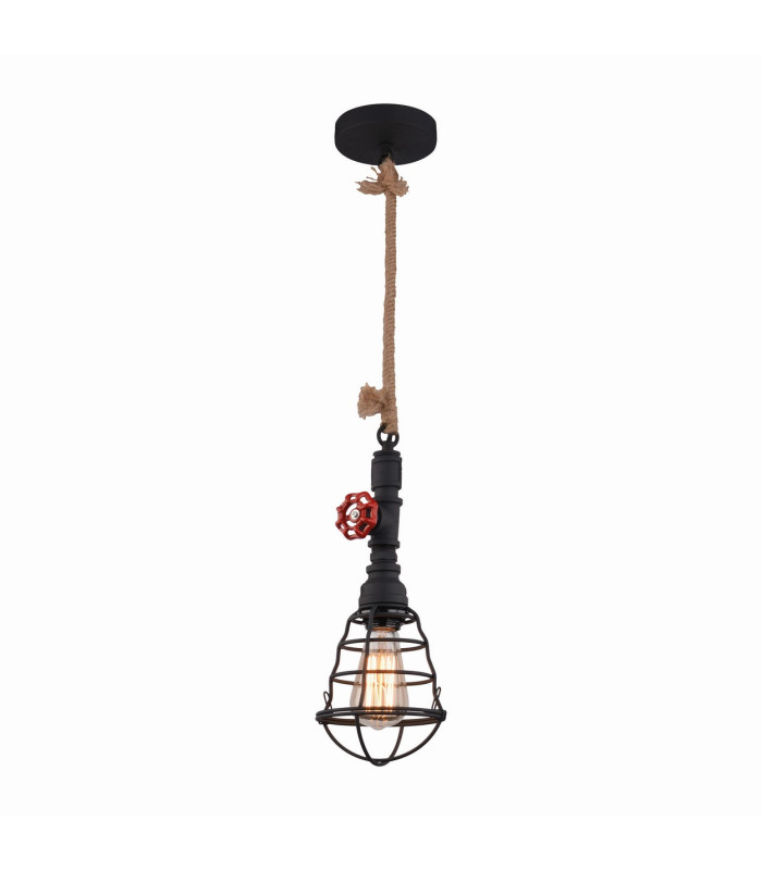 Regia Pendant Ceiling Light Black 1xE27-1