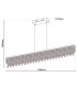 Diamonds Dimmable LED Bar Pendant Ceiling Light Chrome 3000-6500K Remote Control-8