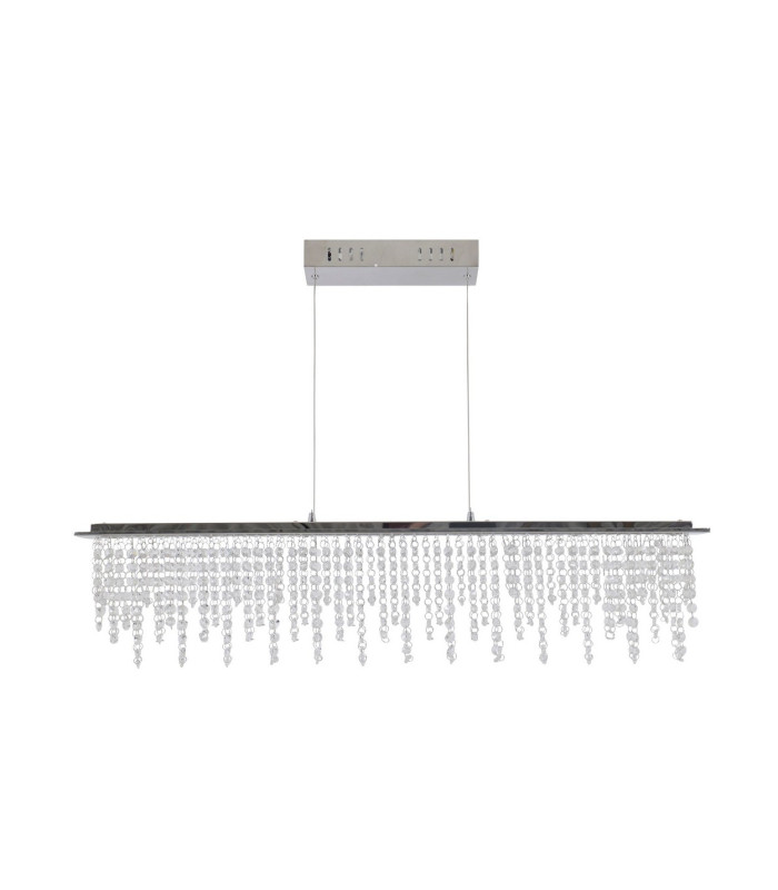 Diamonds Dimmable LED Bar Pendant Ceiling Light Chrome 3000-6500K Remote Control-10