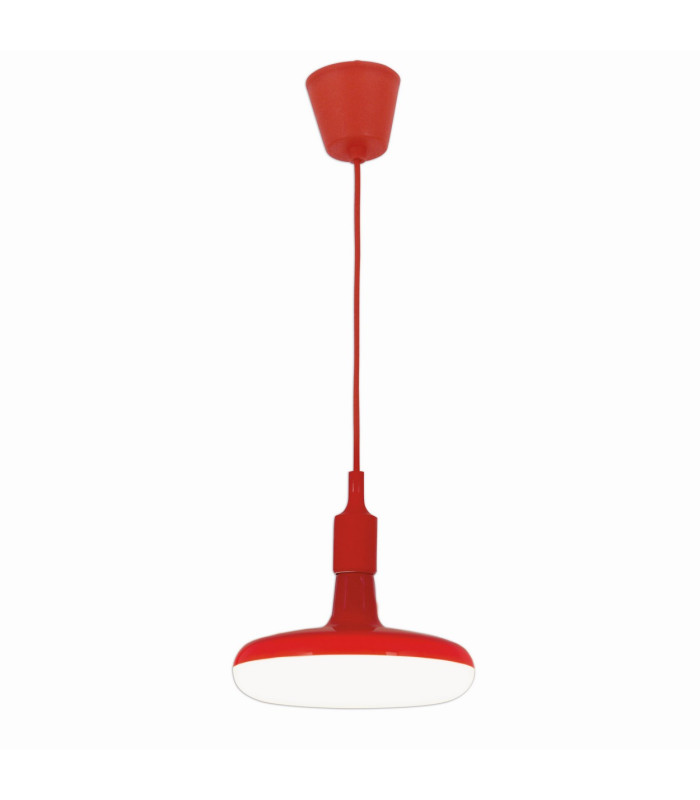 Ufo Dome Pendant Ceiling Light Red 1xE27 3000K-4