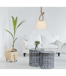 Rope 45cm Dome Pendant Ceiling Light Nature 1xE27-2