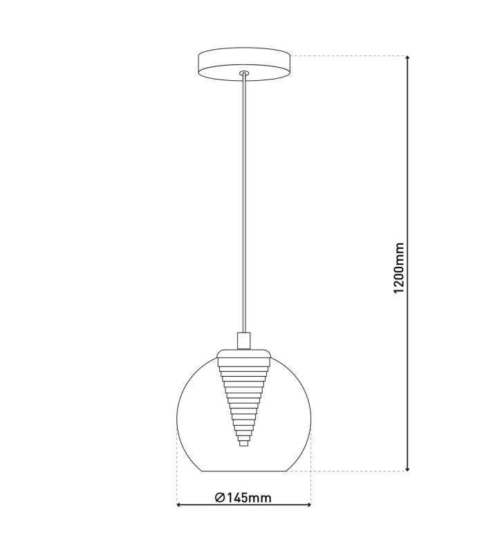 Vaso LED Dome Pendant Ceiling Light Anthracite-5