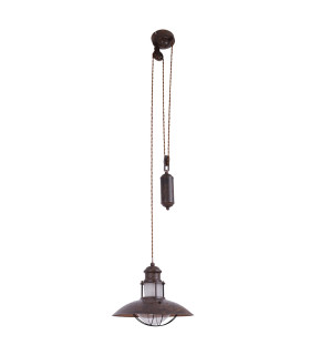 Cottage Dome Pendant Ceiling Light Brown-1