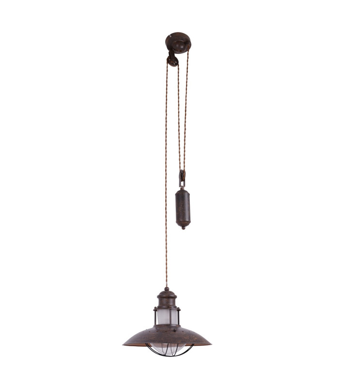 Cottage Dome Pendant Ceiling Light Brown-1