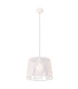 White Wood Dome Pendant Ceiling Light White 1xE27-4