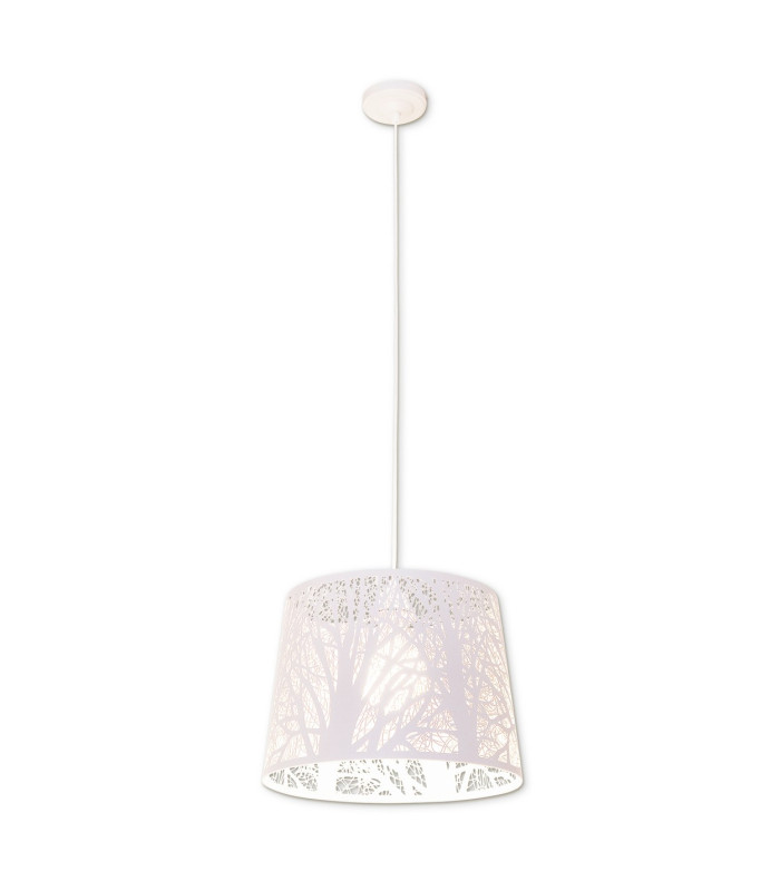 White Wood Dome Pendant Ceiling Light White 1xE27-4