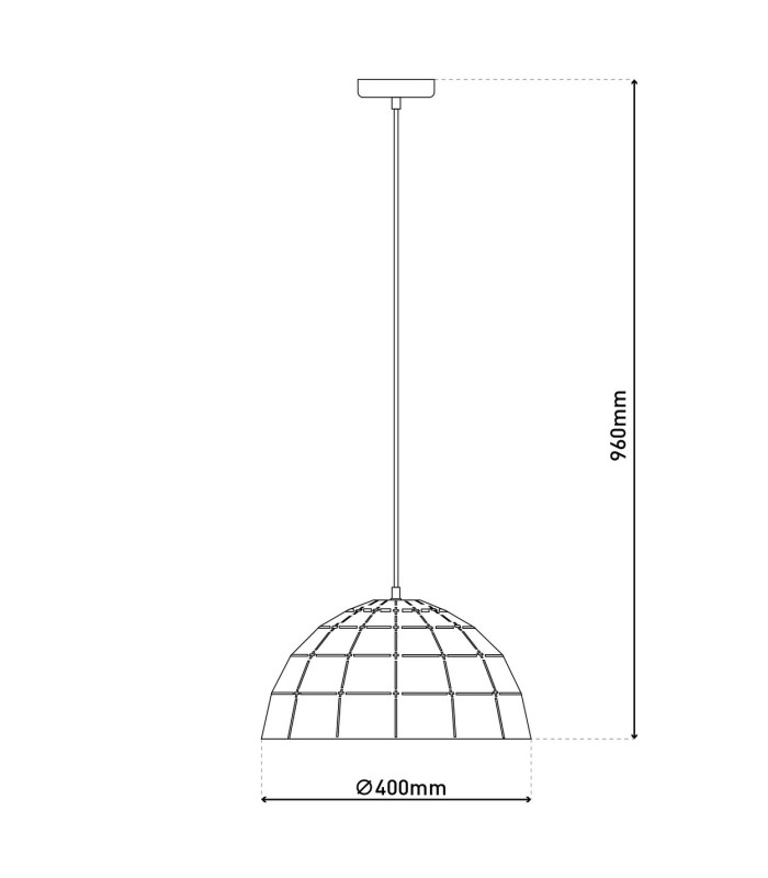 Alison 40cm Dome Pendant Ceiling Light White 1xE27-3