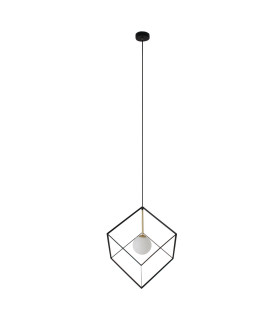 Cadre Wire Frame Pendant Ceiling Light Black 1xG9-1