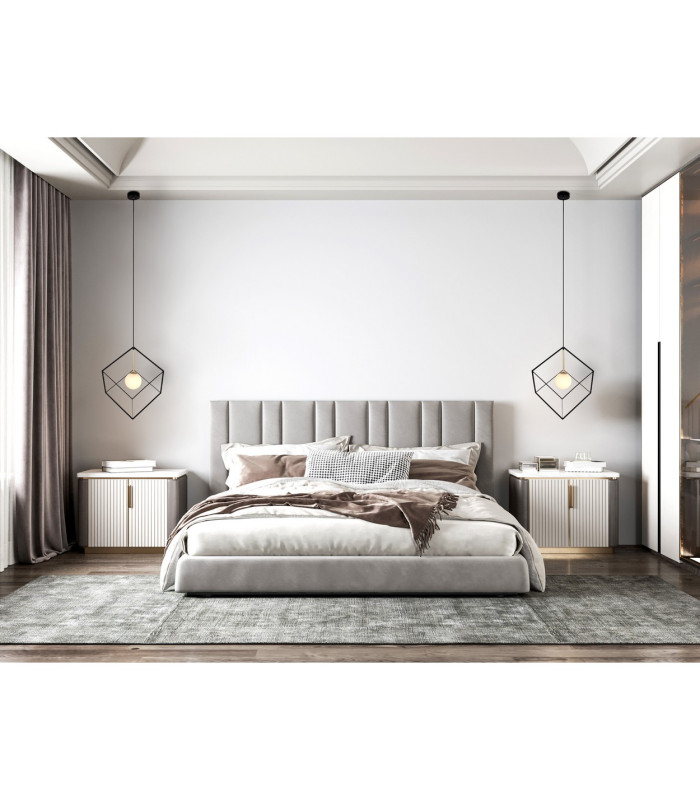 Cadre Wire Frame Pendant Ceiling Light Black 1xG9-3