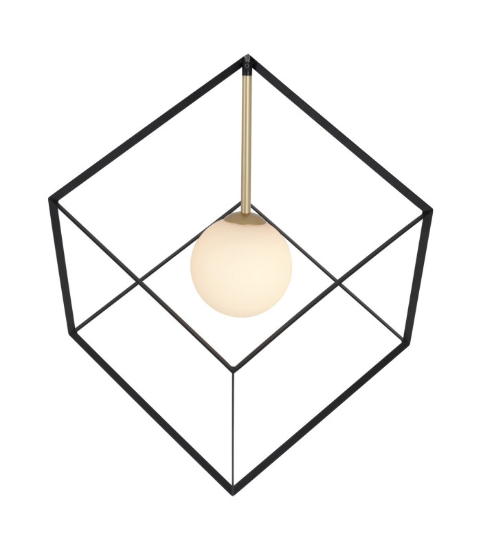 Cadre Wire Frame Pendant Ceiling Light Black 1xG9-5