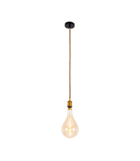 Ontario Dimmable Slim Pendant Ceiling Light Old Brass 1xE27-1