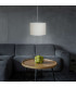 Tom Cylindrical Pendant Ceiling Light Beige 1xE27-2