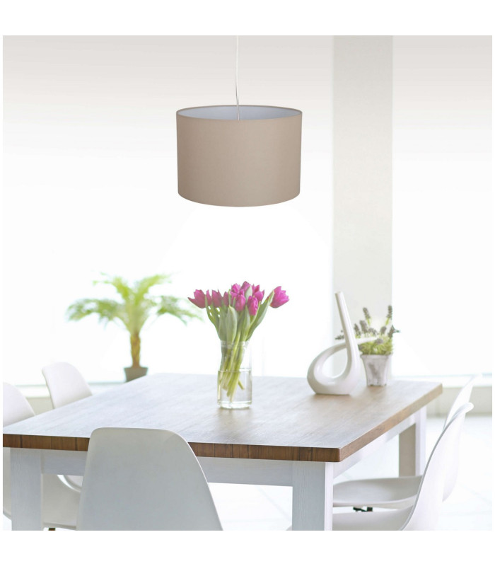 Tom Cylindrical Pendant Ceiling Light Brown 1xE27-3