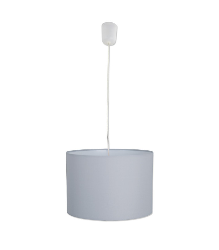 Tom Cylindrical Pendant Ceiling Light Grey 1xE27-1