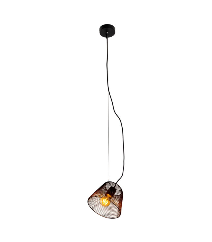 Korie Dome Pendant Ceiling Light Black 1xE27-4
