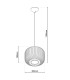 Geneva Dome Pendant Ceiling Light White 1xE27-3