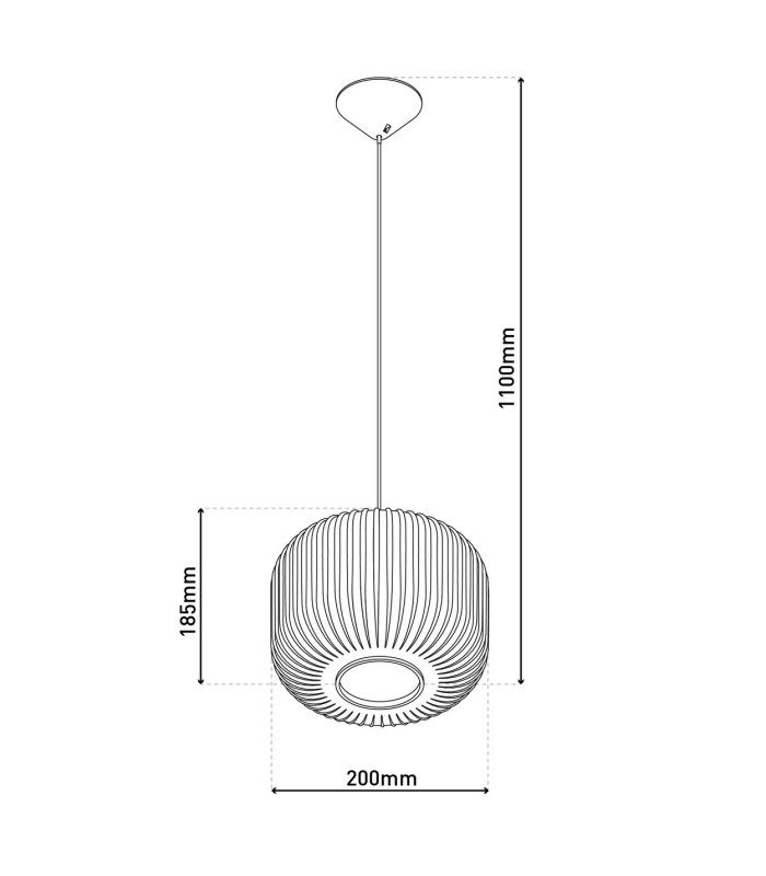 Geneva Dome Pendant Ceiling Light White 1xE27-3
