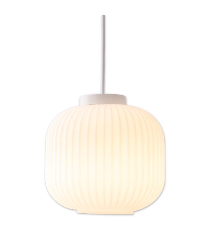 Geneva Dome Pendant Ceiling Light White 1xE27-5