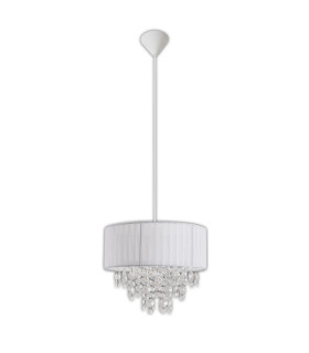 Kristallo Pendant Ceiling Light White 1xE27-1