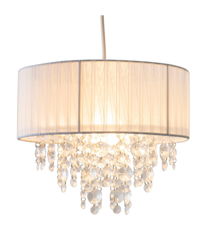 Kristallo Pendant Ceiling Light White 1xE27-7