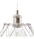 Fyn Wire Frame Pendant Ceiling Light Silver 1xE27-6