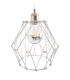 Fyn Wire Frame Pendant Ceiling Light Silver 1xE27-8