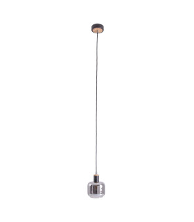 Fumoso Slim Pendant Ceiling Light Black 1xE14-1