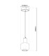 Fumoso Slim Pendant Ceiling Light Black 1xE14-3