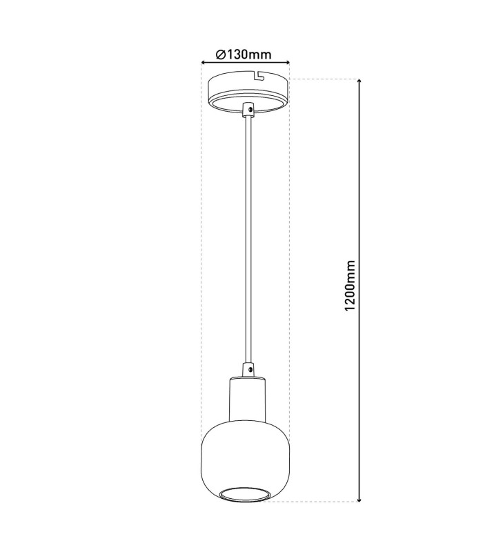 Fumoso Slim Pendant Ceiling Light Black 1xE14-3