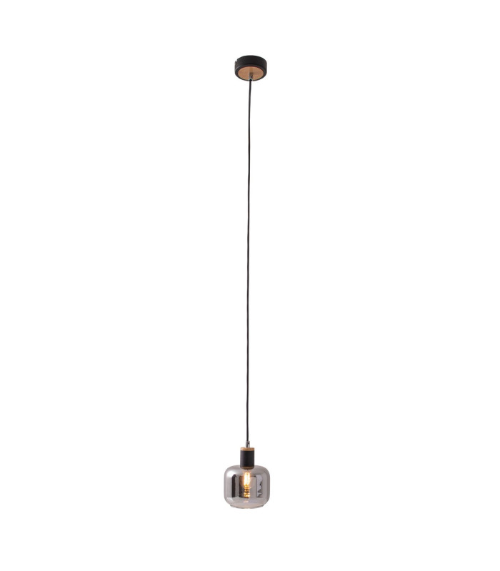 Fumoso Slim Pendant Ceiling Light Black 1xE14-4