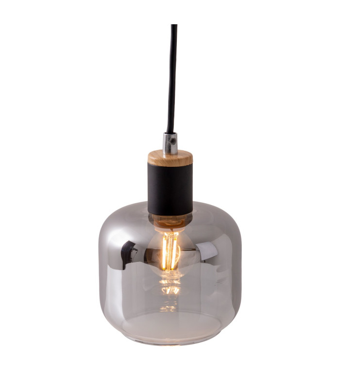 Fumoso Slim Pendant Ceiling Light Black 1xE14-6