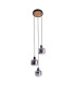 Fumoso Cluster Pendant Ceiling Light Black 3xE14-1