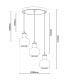 Fumoso Cluster Pendant Ceiling Light Black 3xE14-6