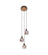 Fumoso Cluster Pendant Ceiling Light Black 3xE14-7