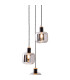 Fumoso Cluster Pendant Ceiling Light Black 3xE14-8