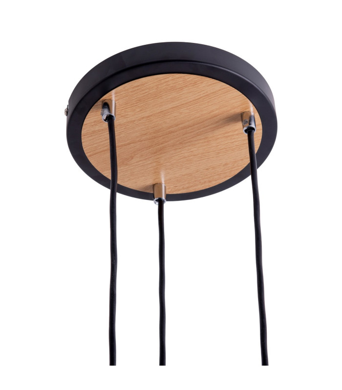 Fumoso Cluster Pendant Ceiling Light Black 3xE14-10