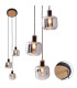 Fumoso Cluster Pendant Ceiling Light Black 3xE14-11