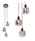 Fumoso Cluster Pendant Ceiling Light Black 3xE14-12