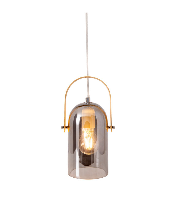 Vidiro Slim Pendant Ceiling Light Silver 1xE27-12