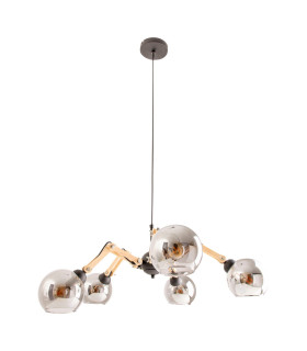 Soito Multi Arm Pendant Ceiling Light Black-1