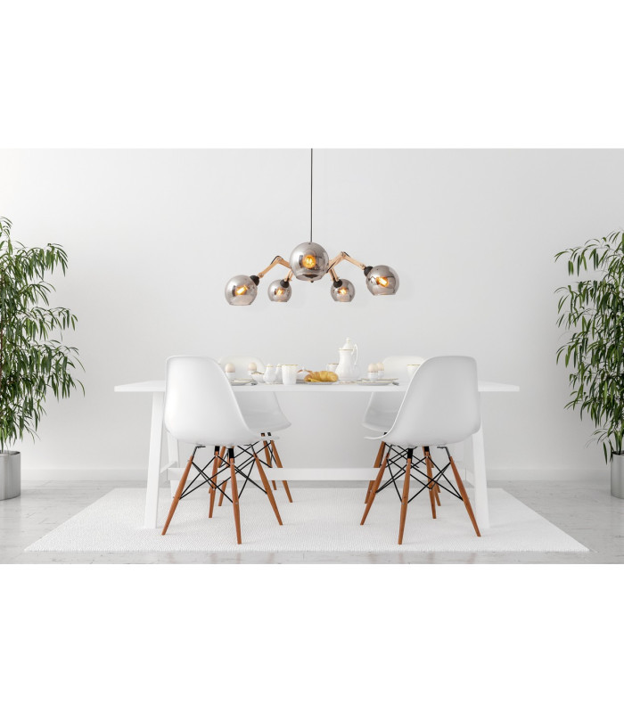 Soito Multi Arm Pendant Ceiling Light Black-4
