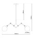 Soito Multi Arm Pendant Ceiling Light Black-5