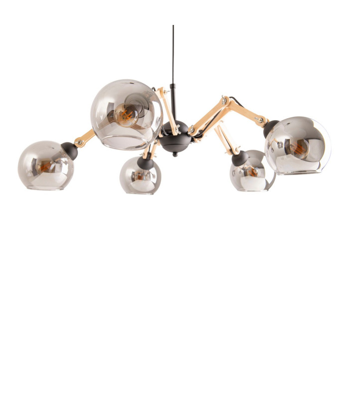 Soito Multi Arm Pendant Ceiling Light Black-6