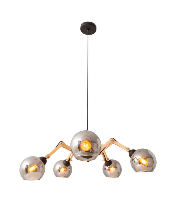 Soito Multi Arm Pendant Ceiling Light Black-7