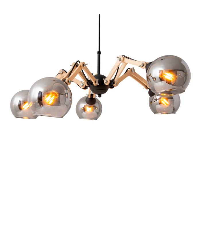 Soito Multi Arm Pendant Ceiling Light Black-8