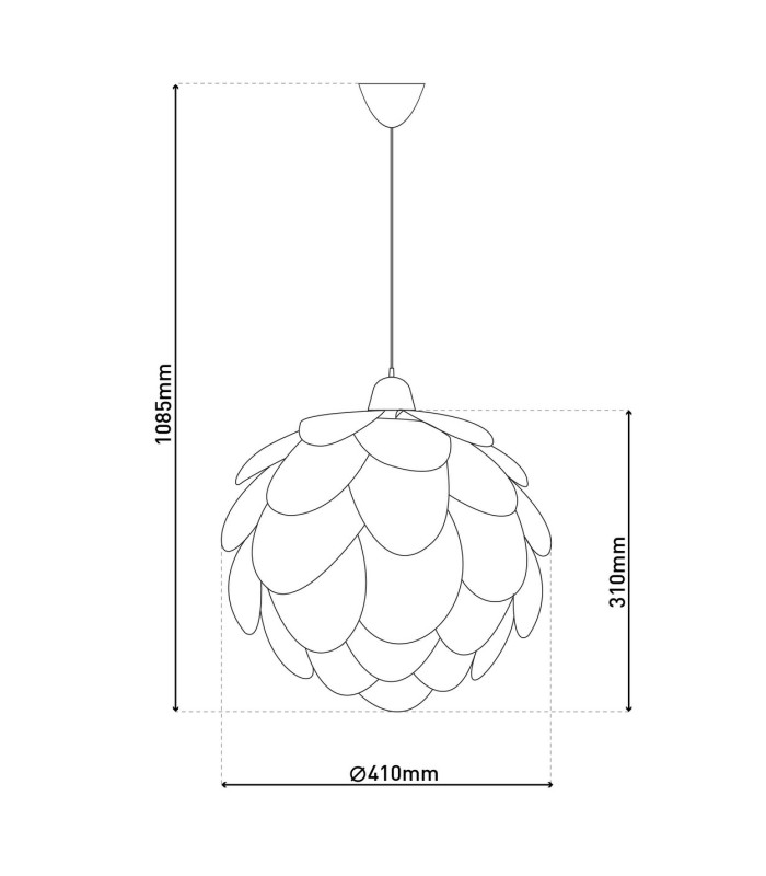 Fora Pendant Ceiling Light Iridescent 1xE27-12
